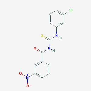 molecular formula C14H10ClN3O3S B5875738 N-[(3-chlorophenyl)carbamothioyl]-3-nitrobenzamide 