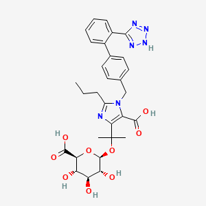 molecular formula C30H34N6O9 B587586 Olmesartan Acid O-|A-D-Glucuronide CAS No. 369395-57-3