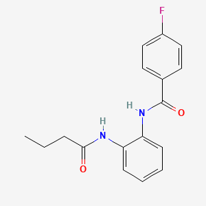 molecular formula C17H17FN2O2 B5875961 N-[2-(butanoylamino)phenyl]-4-fluorobenzamide 