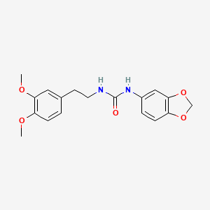 molecular formula C18H20N2O5 B5876009 N-(1,3-BENZODIOXOL-5-YL)-N'-(3,4-DIMETHOXYPHENETHYL)UREA 