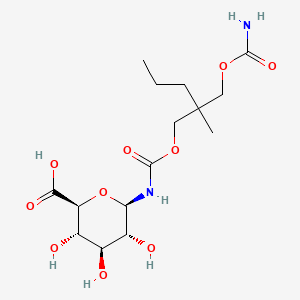 molecular formula C15H26N2O10 B587602 N-[({2-[(Carbamoyloxy)methyl]-2-methylpentyl}oxy)carbonyl]-beta-D-glucopyranuronosylamine CAS No. 58569-76-9