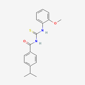 molecular formula C18H20N2O2S B5876022 N-[(2-methoxyphenyl)carbamothioyl]-4-(propan-2-yl)benzamide 