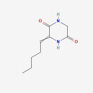 molecular formula C9H14N2O2 B587604 3-Pentylidenepiperazine-2,5-dione CAS No. 155527-36-9