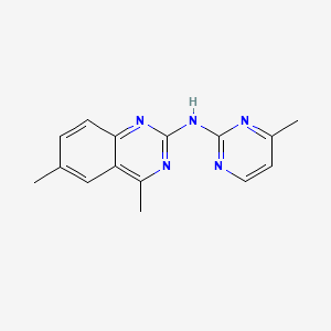 molecular formula C15H15N5 B5876124 4,6-dimethyl-N-(4-methylpyrimidin-2-yl)quinazolin-2-amine 