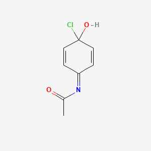 molecular formula C8H8ClNO2 B587616 N-(4-chloro-4-hydroxycyclohexa-2,5-dien-1-ylidene)acetamide CAS No. 148650-35-5