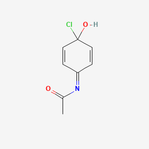 molecular formula C8H8ClNO2 B587616 N-(4-Chloro-4-hydroxy-2,5-cyclohexadien-1-ylidene)acetamide CAS No. 148650-35-5
