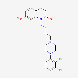 molecular formula C23H29Cl2N3O2 B587617 1-[4-[4-(2,3-Dichlorophenyl)piperazin-1-yl]butyl]-3,4-dihydro-2H-quinoline-2,7-diol CAS No. 1391054-74-2