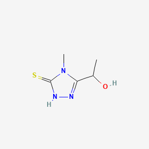 molecular formula C5H9N3OS B587619 3-(1-Hydroxyethyl)-4-methyl-1H-1,2,4-triazole-5(4H)-thione CAS No. 149762-19-6