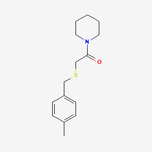molecular formula C15H21NOS B5876191 2-{[(4-methylphenyl)methyl]sulfanyl}-1-(piperidin-1-yl)ethan-1-one 