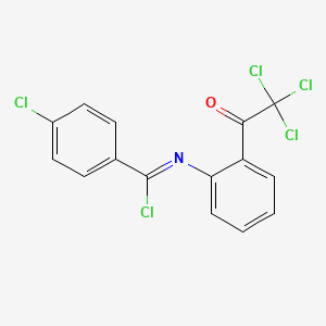 4-Chloro-N-[2-(trichloroacetyl)phenyl]benzene-1-carboximidoyl chloride