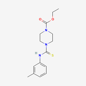 molecular formula C15H21N3O2S B5876302 Ethyl 4-[(3-methylphenyl)carbamothioyl]piperazine-1-carboxylate 