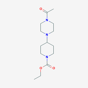 molecular formula C14H25N3O3 B5876315 Ethyl 4-(4-acetylpiperazin-1-yl)piperidine-1-carboxylate 