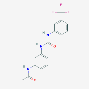 molecular formula C16H14F3N3O2 B5876340 N-[3-({[3-(trifluoromethyl)phenyl]carbamoyl}amino)phenyl]acetamide 