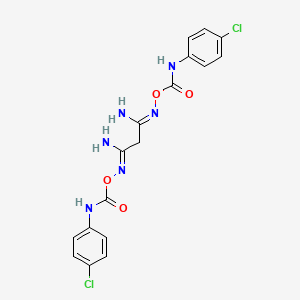 molecular formula C17H16Cl2N6O4 B5876352 [(Z)-[(3Z)-1,3-diamino-3-[(4-chlorophenyl)carbamoyloxyimino]propylidene]amino] N-(4-chlorophenyl)carbamate 