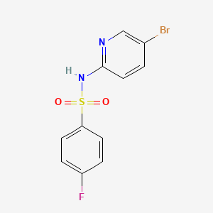 molecular formula C11H8BrFN2O2S B5876400 N-(5-bromopyridin-2-yl)-4-fluorobenzenesulfonamide 