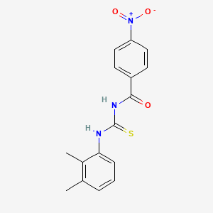 molecular formula C16H15N3O3S B5876513 N-[(2,3-dimethylphenyl)carbamothioyl]-4-nitrobenzamide 