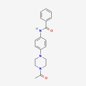 molecular formula C19H21N3O2 B5876595 N-[4-(4-acetylpiperazin-1-yl)phenyl]benzamide 