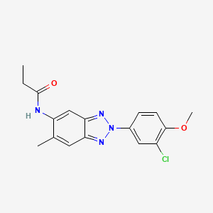 molecular formula C17H17ClN4O2 B5876721 N-[2-(3-chloro-4-methoxyphenyl)-6-methyl-2H-benzotriazol-5-yl]propanamide 