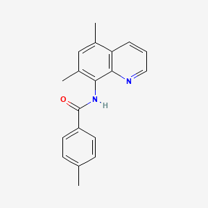 molecular formula C19H18N2O B5876733 N-(5,7-dimethylquinolin-8-yl)-4-methylbenzamide 