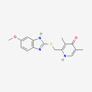 molecular formula C16H17N3O2S B587675 4-羟基奥美拉唑硫醚 CAS No. 103876-98-8