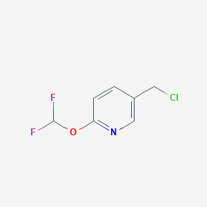 molecular formula C7H6ClF2NO B058768 5-(Chloromethyl)-2-(difluoromethoxy)pyridine CAS No. 1211584-92-7