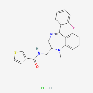 molecular formula C22H21ClFN3OS B587685 替弗拉多姆盐酸盐 CAS No. 96337-50-7