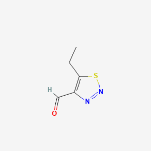 B587686 5-Ethylthiadiazole-4-carbaldehyde CAS No. 153173-61-6
