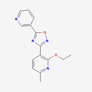 molecular formula C15H14N4O2 B5876876 2-ethoxy-6-methyl-3-[5-(pyridin-3-yl)-1,2,4-oxadiazol-3-yl]pyridine 