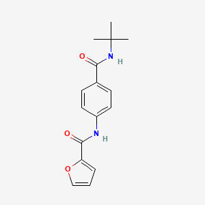 molecular formula C16H18N2O3 B5876966 N-[4-(tert-butylcarbamoyl)phenyl]furan-2-carboxamide 