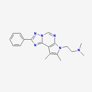 molecular formula C19H22N6 B5877013 N-[2-(8,9-DIMETHYL-2-PHENYL-7H-PYRROLO[3,2-E][1,2,4]TRIAZOLO[1,5-C]PYRIMIDIN-7-YL)ETHYL]-N,N-DIMETHYLAMINE 