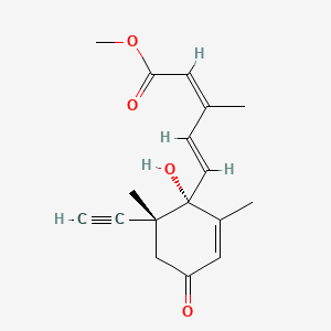 Methyl (2Z,4E)-5-[(1R,6R)-6-ethynyl-1-hydroxy-2,6-dimethyl-4-oxocyclohex-2-en-1-yl]-3-methylpenta-2,4-dienoate