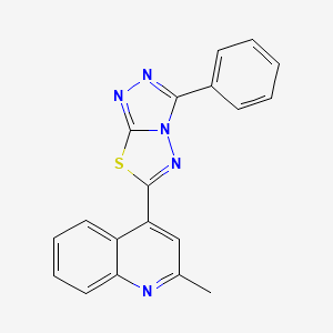 molecular formula C19H13N5S B5877120 2-METHYL-4-{3-PHENYL-[1,2,4]TRIAZOLO[3,4-B][1,3,4]THIADIAZOL-6-YL}QUINOLINE 