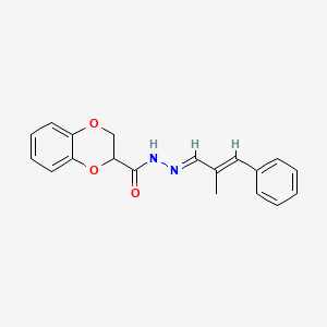 molecular formula C19H18N2O3 B5877129 N'-[(1E,2E)-2-methyl-3-phenylprop-2-en-1-ylidene]-2,3-dihydro-1,4-benzodioxine-2-carbohydrazide 