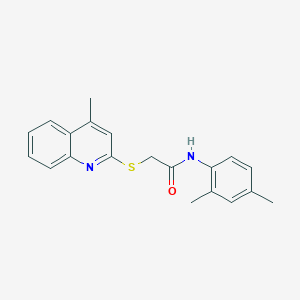 molecular formula C20H20N2OS B5877167 N-(2,4-dimethylphenyl)-2-(4-methylquinolin-2-yl)sulfanylacetamide 