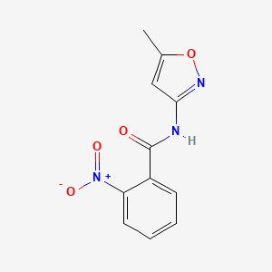molecular formula C11H9N3O4 B5877233 N-(5-methyl-1,2-oxazol-3-yl)-2-nitrobenzamide CAS No. 160856-96-2