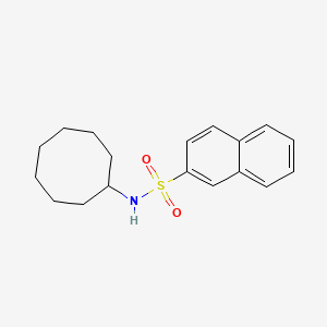 molecular formula C18H23NO2S B5877345 N-cyclooctylnaphthalene-2-sulfonamide 