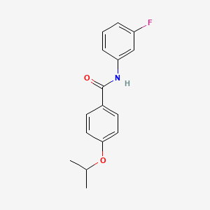 molecular formula C16H16FNO2 B5877427 N-(3-fluorophenyl)-4-(propan-2-yloxy)benzamide 
