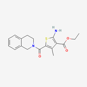 molecular formula C18H20N2O3S B5877445 ETHYL 2-AMINO-4-METHYL-5-(1,2,3,4-TETRAHYDROISOQUINOLINE-2-CARBONYL)THIOPHENE-3-CARBOXYLATE 