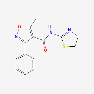 molecular formula C14H13N3O2S B5877502 N-(4,5-dihydro-1,3-thiazol-2-yl)-5-methyl-3-phenyl-1,2-oxazole-4-carboxamide 