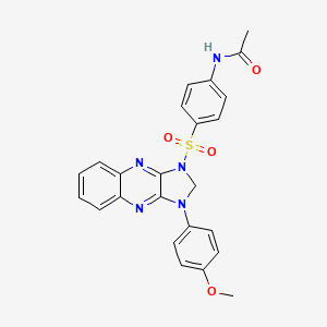 molecular formula C24H21N5O4S B5877563 N-[4-[[1-(4-methoxyphenyl)-2H-imidazo[4,5-b]quinoxalin-3-yl]sulfonyl]phenyl]acetamide 