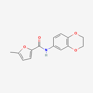 molecular formula C14H13NO4 B5877696 N-(2,3-dihydro-1,4-benzodioxin-6-yl)-5-methylfuran-2-carboxamide 