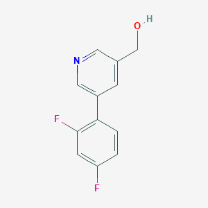 molecular formula C12H11NO3 B058777 Ethyl 4-(5-Oxazolyl)benzoate CAS No. 1261268-94-3