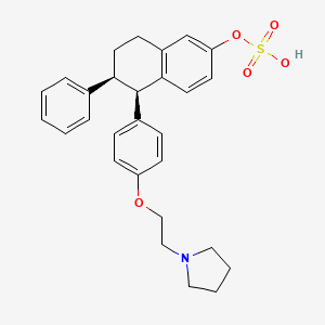 (5R,6S)-6-Phenyl-5-{4-[2-(pyrrolidin-1-yl)ethoxy]phenyl}-5,6,7,8-tetrahydronaphthalen-2-yl hydrogen sulfate