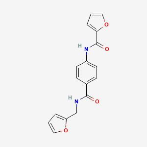 molecular formula C17H14N2O4 B5877867 N-(4-{[(FURAN-2-YL)METHYL]CARBAMOYL}PHENYL)FURAN-2-CARBOXAMIDE 