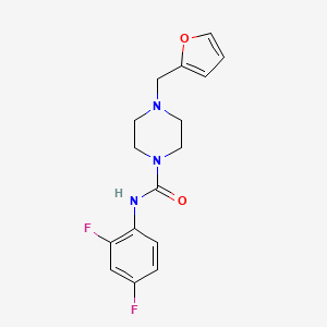 molecular formula C16H17F2N3O2 B5877984 N-(2,4-difluorophenyl)-4-(furan-2-ylmethyl)piperazine-1-carboxamide 