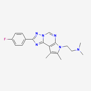 molecular formula C19H21FN6 B5878013 N-{2-[2-(4-FLUOROPHENYL)-8,9-DIMETHYL-7H-PYRROLO[3,2-E][1,2,4]TRIAZOLO[1,5-C]PYRIMIDIN-7-YL]ETHYL}-N,N-DIMETHYLAMINE 