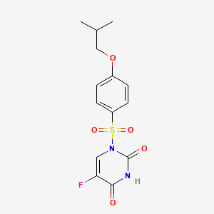 molecular formula C14H15FN2O5S B5878027 Uracil, 5-fluoro-N-((p-(2-methylpropoxy)phenyl)sulfonyl)- CAS No. 105411-90-3