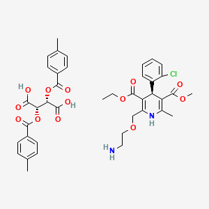 molecular formula C40H43ClN2O13 B587804 (S)-Amlodipine Di-p-Toluoyl-D-tartrate CAS No. 1215226-53-1