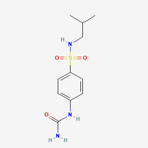 molecular formula C11H17N3O3S B5878136 4-(carbamoylamino)-N-(2-methylpropyl)benzenesulfonamide 