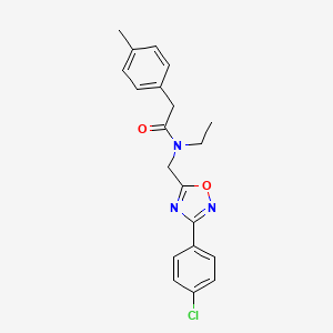 molecular formula C20H20ClN3O2 B5878140 N-[[3-(4-chlorophenyl)-1,2,4-oxadiazol-5-yl]methyl]-N-ethyl-2-(4-methylphenyl)acetamide 